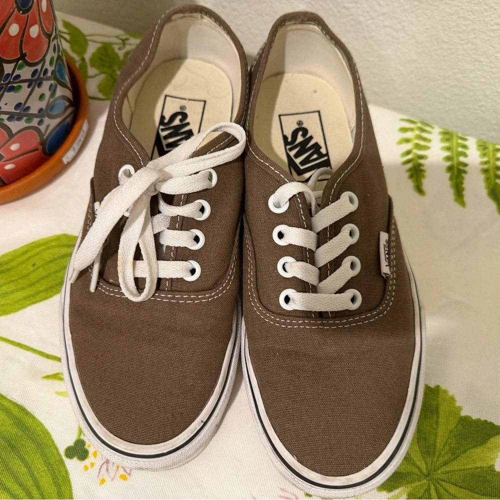 Vans forest green Canvas Sneakers with White Accents - Picture 5 of 5
